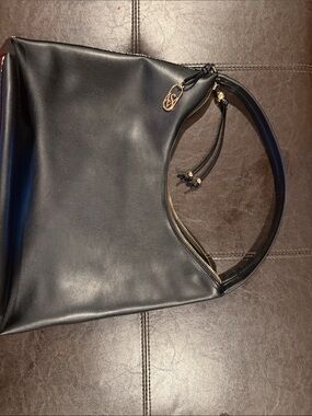 Victoria's Secret Black Shoulder Hobo with Gold Charm